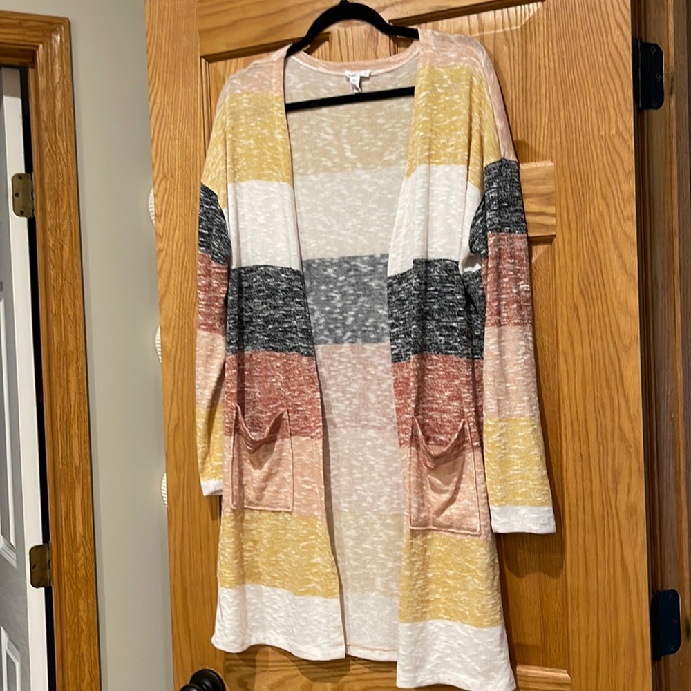 Tribal Jeans mid thigh length womens large cardigan
